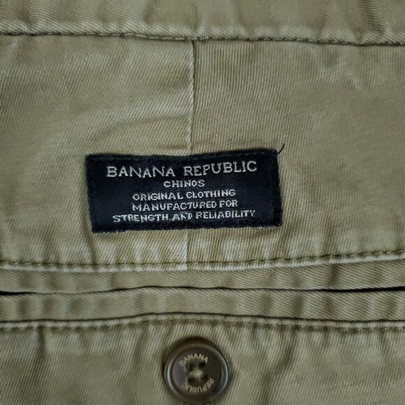 Banana Republic Pants Mens 35x27 Khaki Mason Chino Straight Fit Casual Fall 18 - Picture 14 of 16
